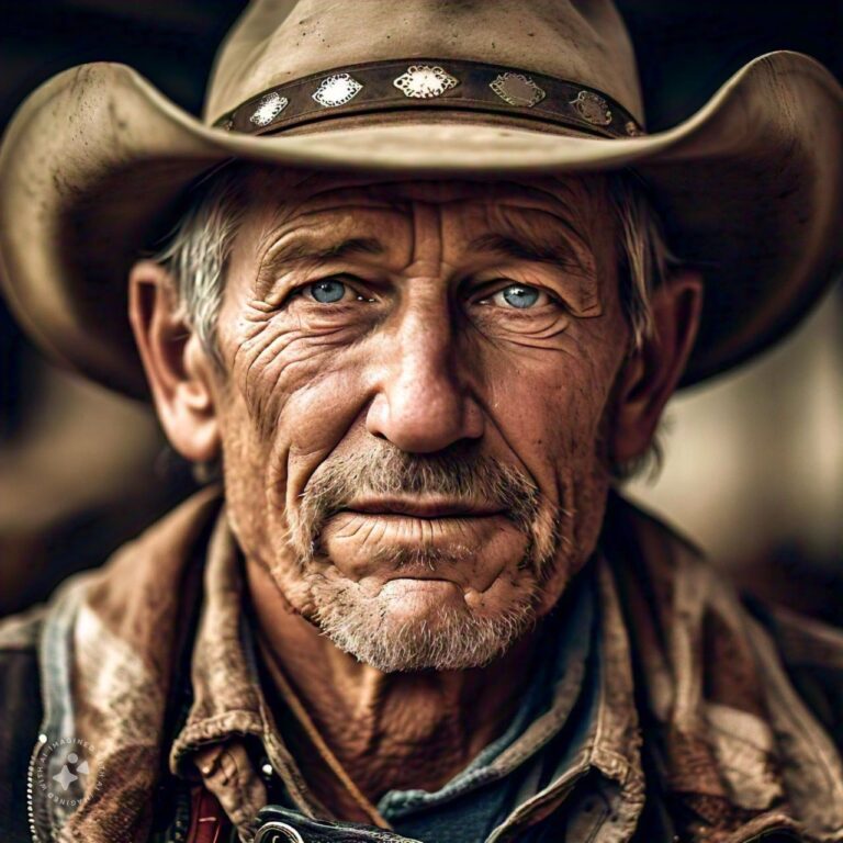 A Elderly Cowboy Slim Joe