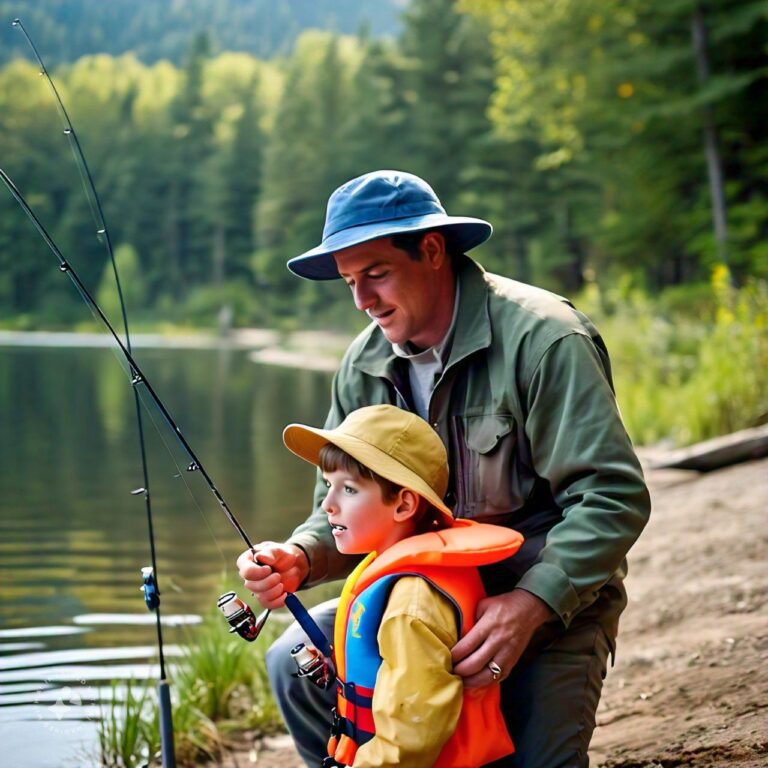 A Father And Johnny Went Fishing