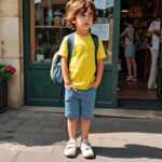 A Little Boy Was Waiting For His Mom Outside