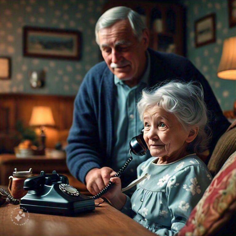 A Little Silver-Haired Lady Calls Her Neighbour