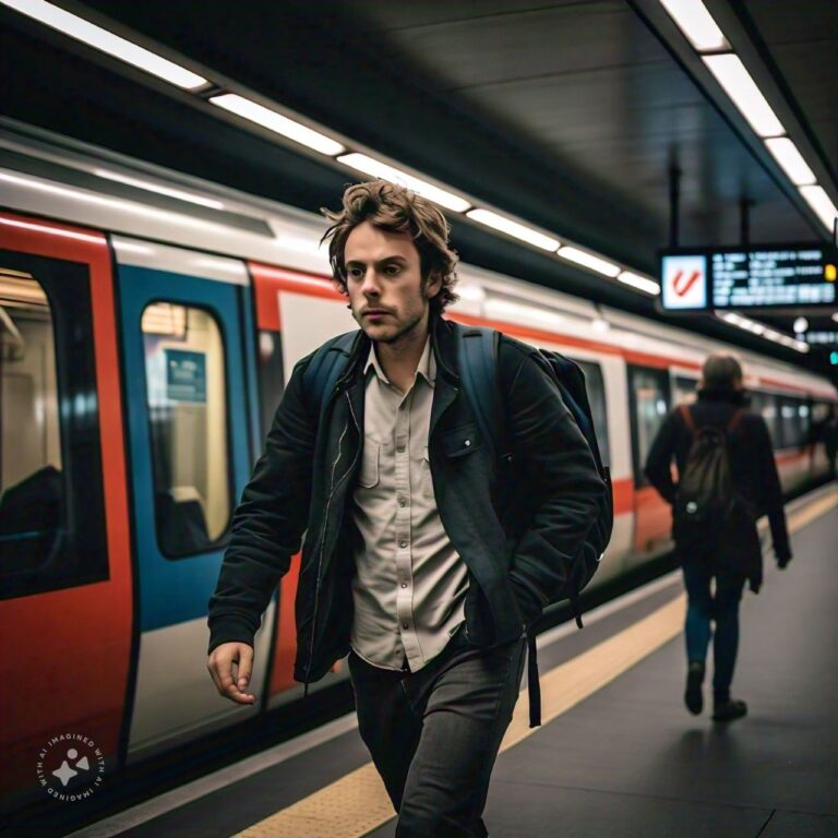 A Man Was In Hurry To Catch A Train In Time