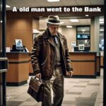 A old man went to the Bank