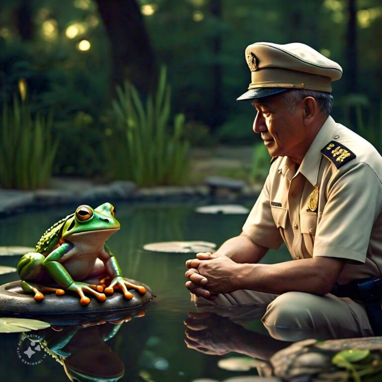 A Retired Officer and the Chatty Frog