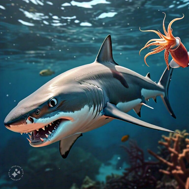 A Shark Sees A Squid