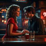 A woman meets a man in a bar